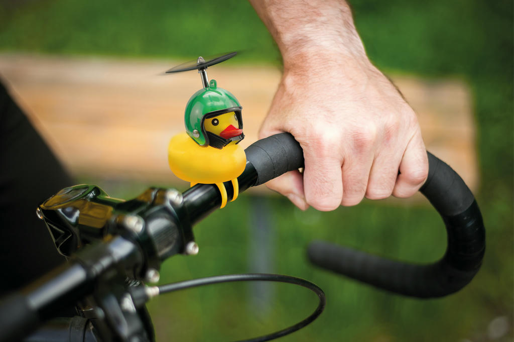 Fahrrad Lenker Klingel Bike Duck Hupe Ente Quietscheente Propellerhelm –  Entengalerie