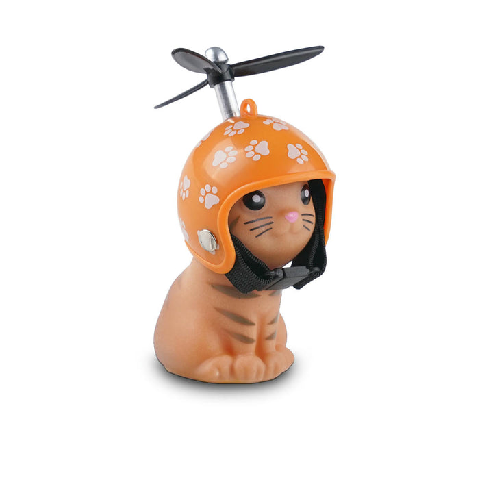 Fahrrad Lenker Klingel Hupe Katze Kätzchen Propellerhelm
