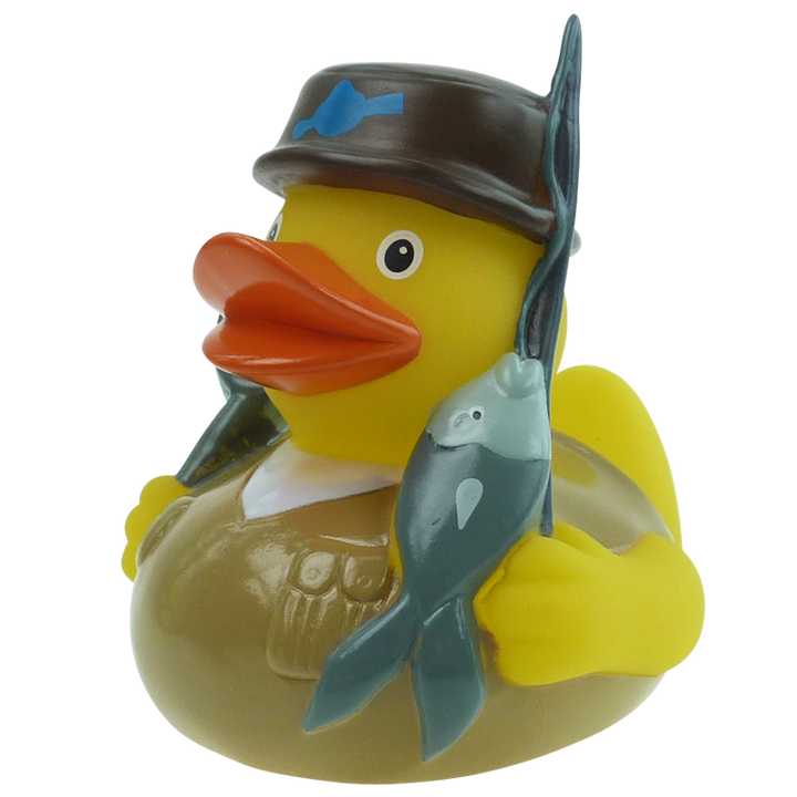 Angeln Angelsport Ente Badeente Quietscheente Factotum