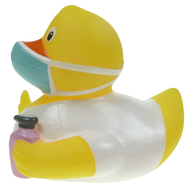 Corona Maske Hygiene Ente Badeente Quietscheente Factotum