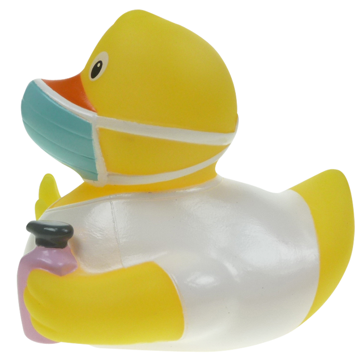 Corona Maske Hygiene Ente Badeente Quietscheente Factotum