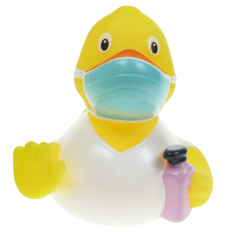 Corona Maske Hygiene Ente Badeente Quietscheente Factotum