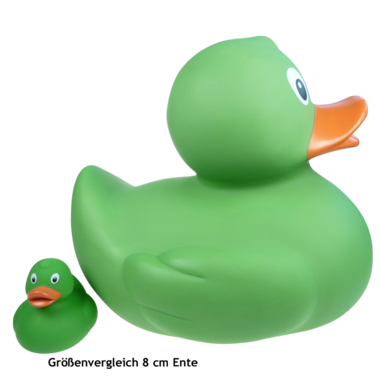Große XXL Ente Grün Badeente Quietscheente Factotum