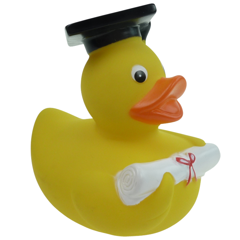 Bachelor Master Abschluss Ente Badeente Quietscheente Factotum