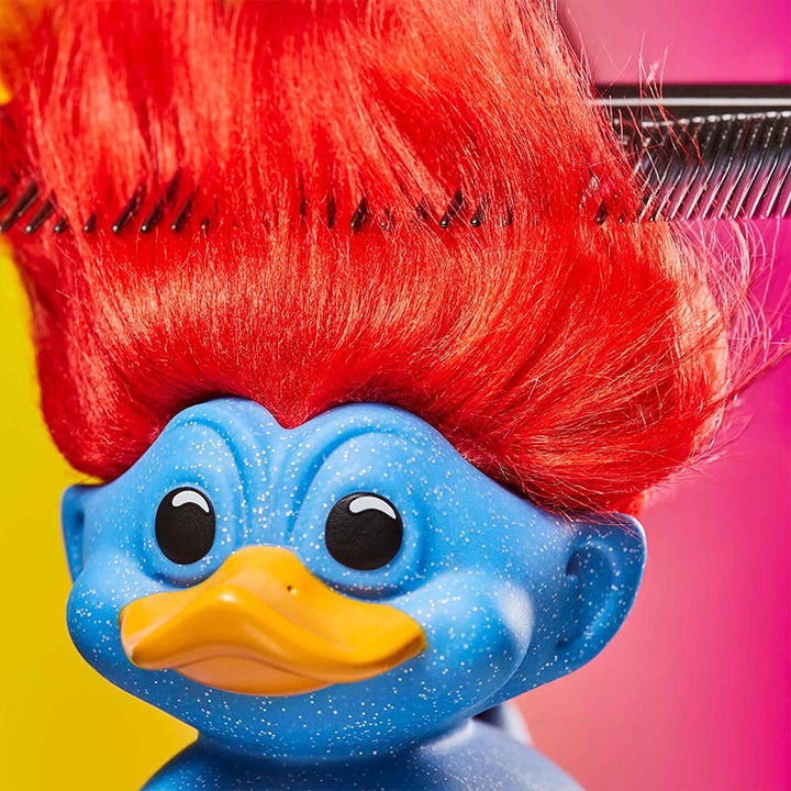 Trolls Blau Glitzer Glitter Troll Ente Badeente Sammelfigur TUBBZ