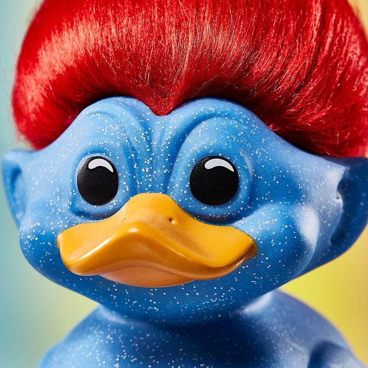 Trolls Blau Glitzer Glitter Troll Ente Badeente Sammelfigur TUBBZ