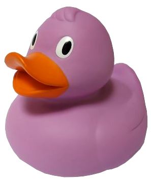 Große XL Ente Lila Violett Badeente Kentersicher Isabelle Laurier