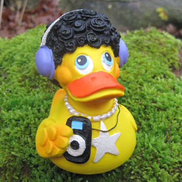 Disco Musik Kopfhörer Quietscheente Badeente Naturkautschuk Lanco