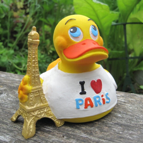 I love Paris Badeente Quietscheente Naturkautschuk Lanco