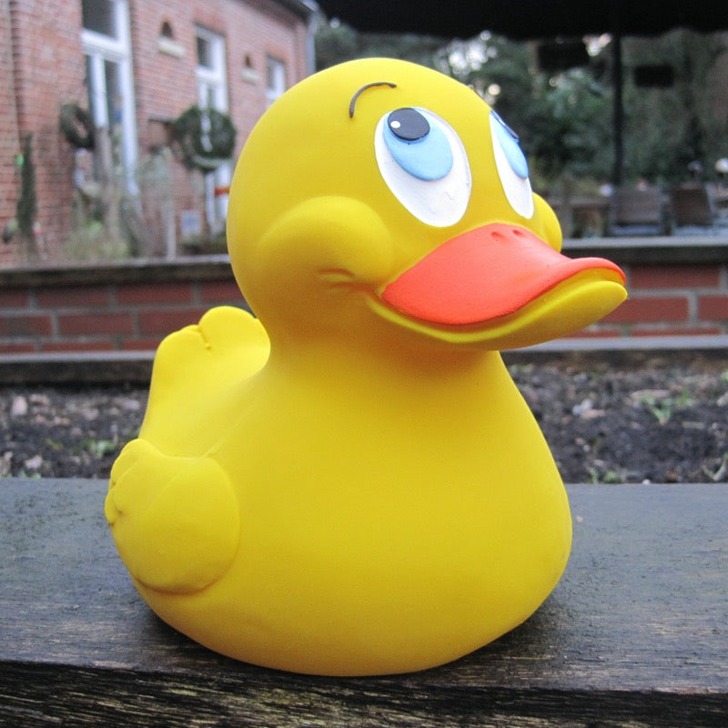 XL Duck Quietscheente Badeente Gelb Naturkautschuk Lanco – Entengalerie