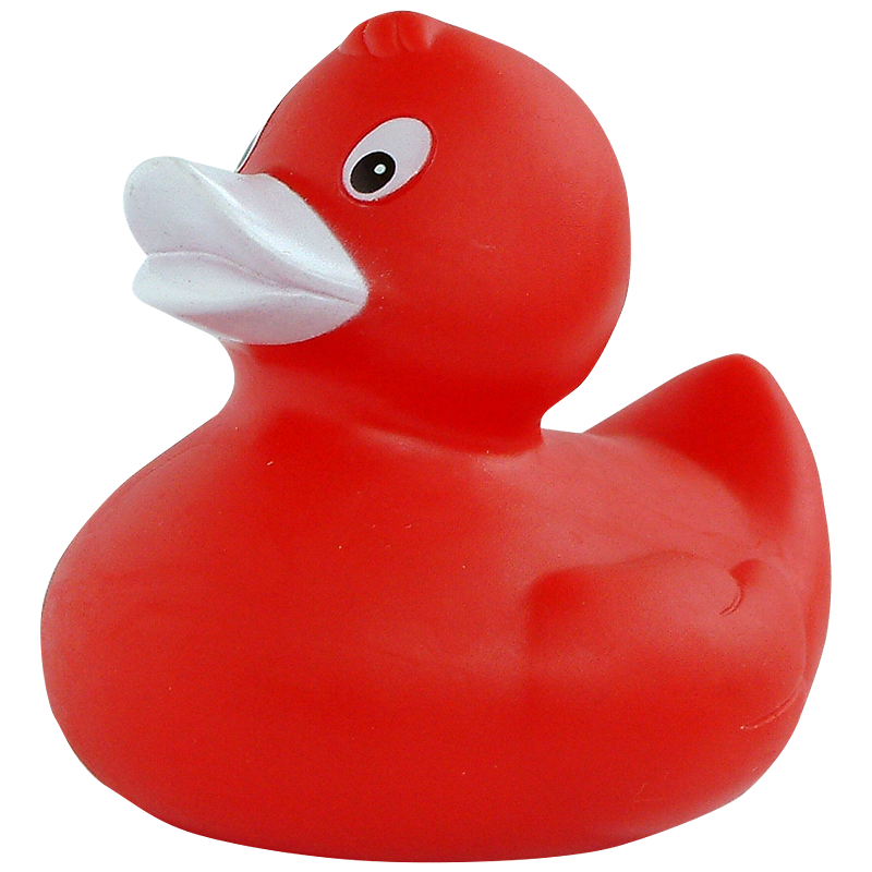 Große XXL Ente Rot Badeente Quietscheente Factotum