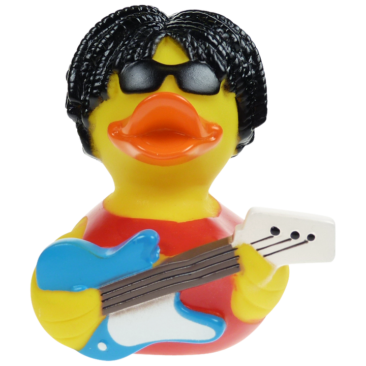 Musiker E-Gitarre Ente Badeente Quietscheente Factotum