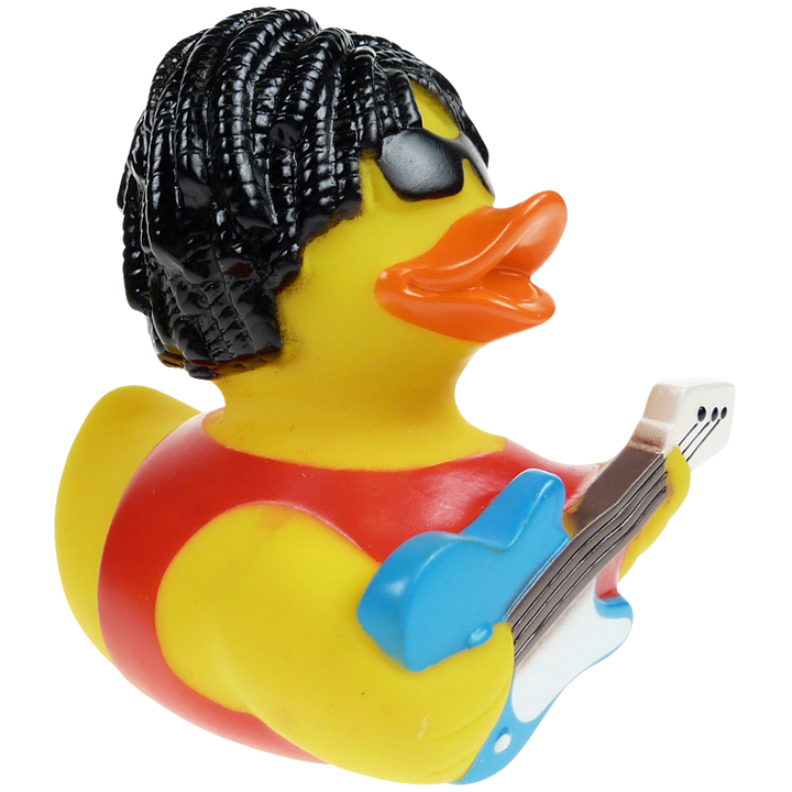 Musiker E-Gitarre Ente Badeente Quietscheente Factotum