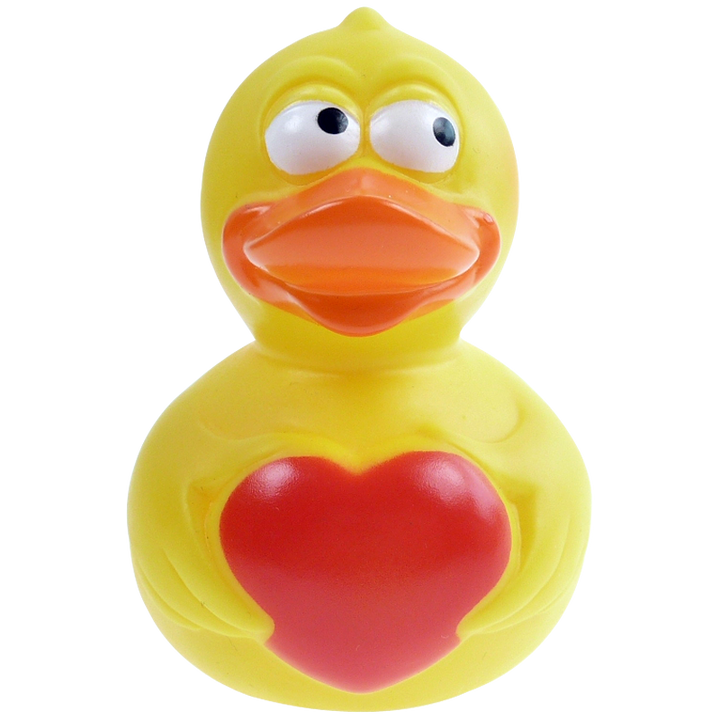 Herz Liebe Ente Badeente Quietscheente Gummiente Factotum