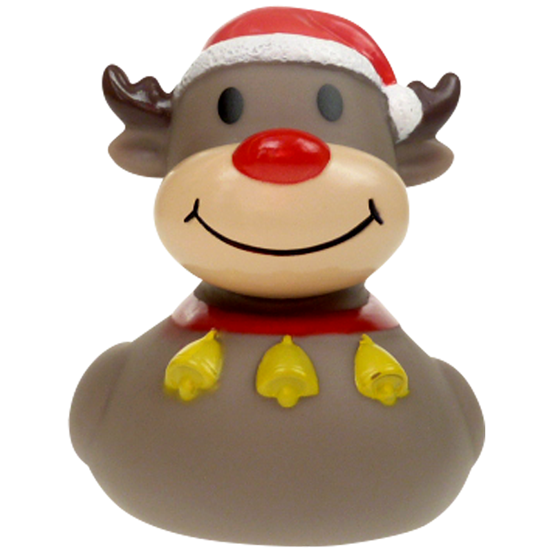 Rudi Rentier Weihnachten Ente Badeente Quietscheente Factotum