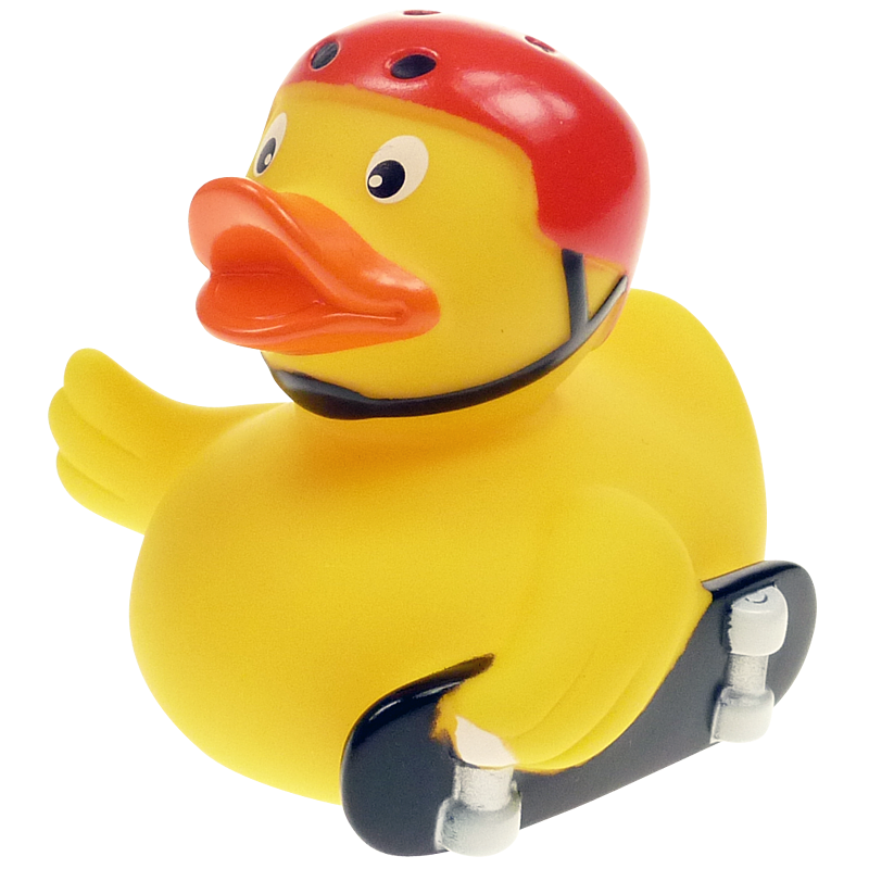 Skater Skateboard Ente Badeente Quietscheente Factotum