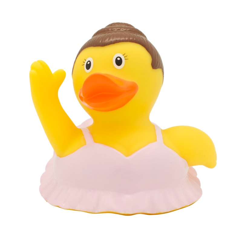 Ballerina Balletttänzerin Ente Badeente Quietscheente Lilalu