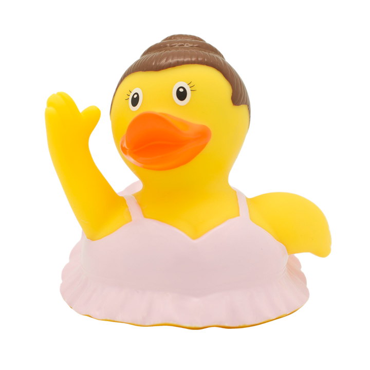 Ballerina Balletttänzerin Ente Badeente Quietscheente Lilalu
