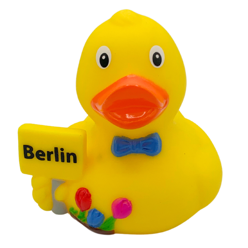 Berlin Stadt Ente Ortsschild Badeente Quietscheente Factotum