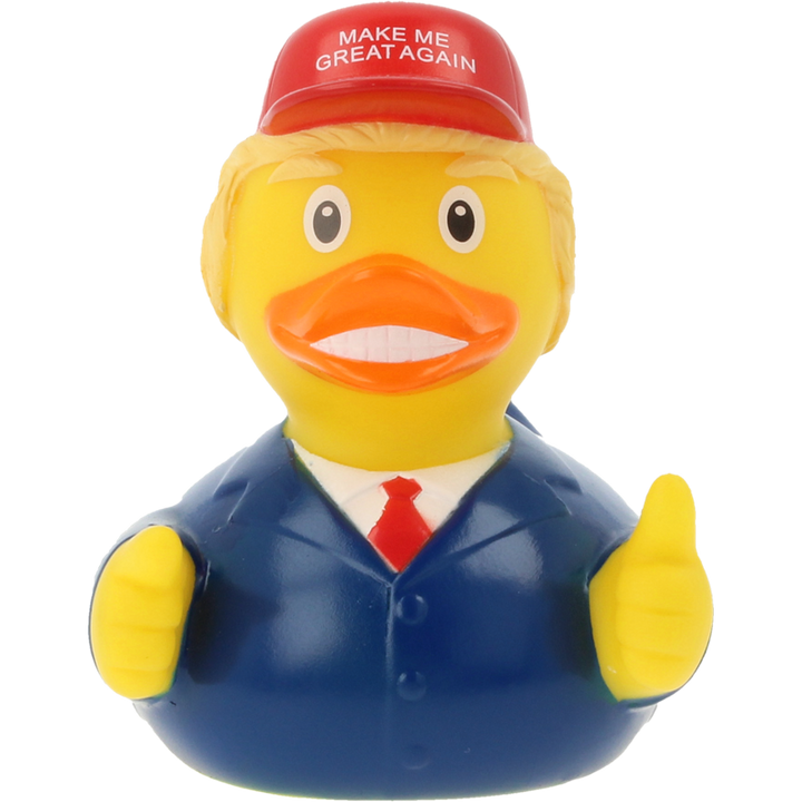 DoT Donald Great Again Badeente Quietscheente Gummiente Lilalu