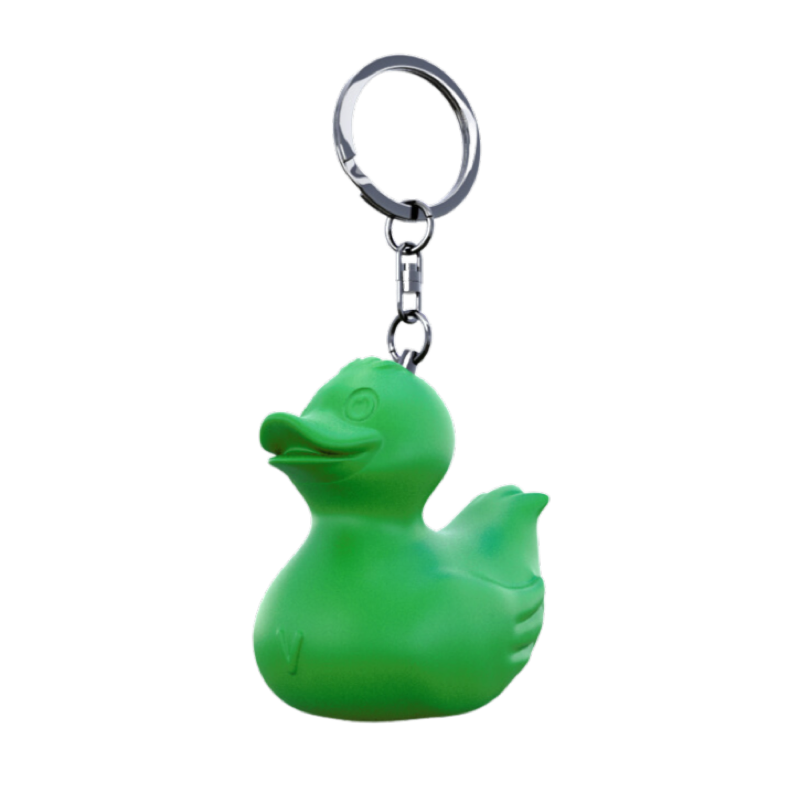 Ente Dunkel Grün Schlüsselanhänger aus Gießharz Duckychain Ducklin