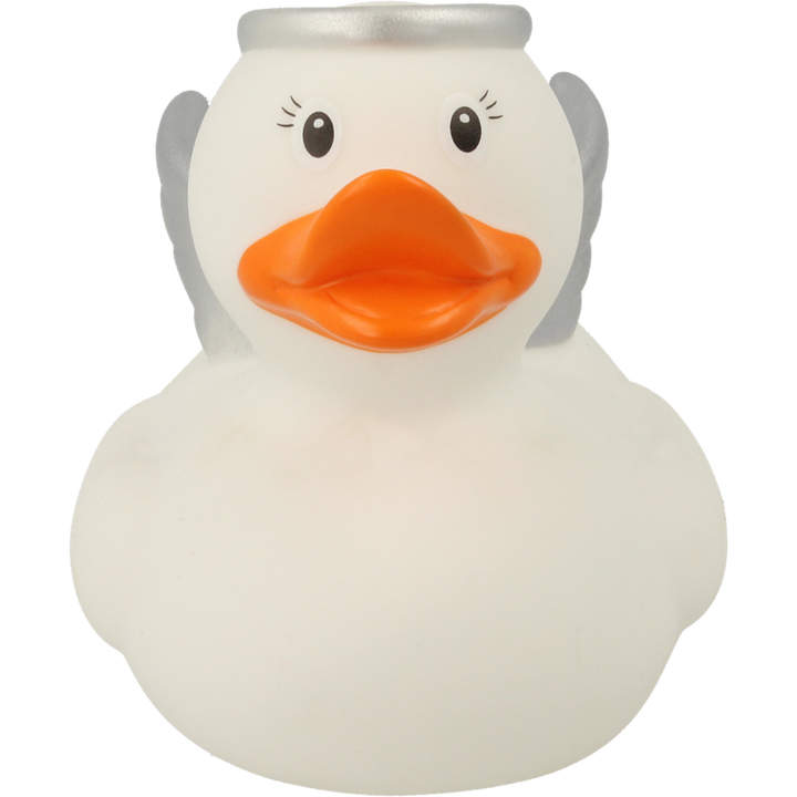 Engel Weiss Ente Badeente Quietscheente Gummiente Lilalu