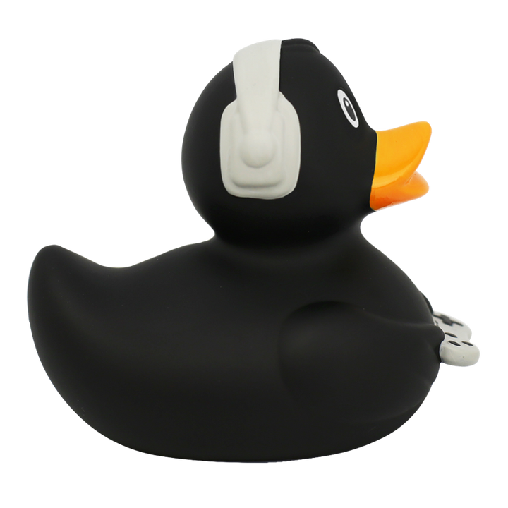 Gamer Gaming Ente Schwarz Badeente Quietscheente Gummiente Lilalu