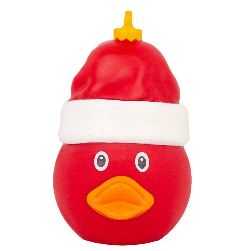 Weihnachtskugel mit Mütze Ente Badeente Quietscheente Lilalu