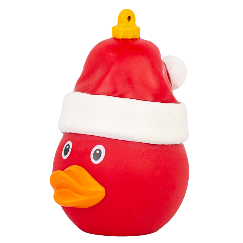 Weihnachtskugel mit Mütze Ente Badeente Quietscheente Lilalu