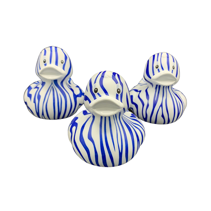 Zebra Weiss Blau Badeente Quietscheente Gummiente Entengalerie Duisburg