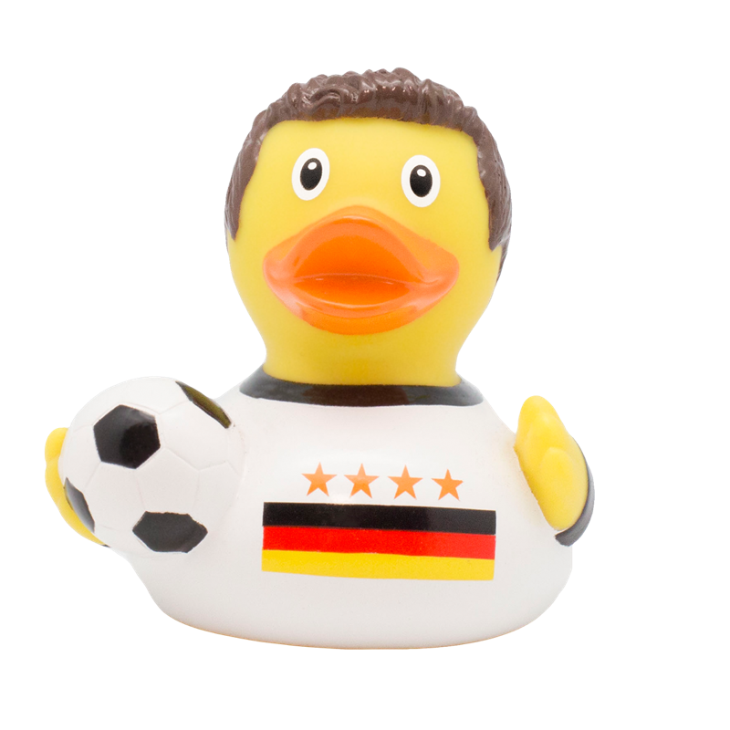 Fußballer 4 Sterne Nationalmannschaft Badeente Quietscheente Lilalu