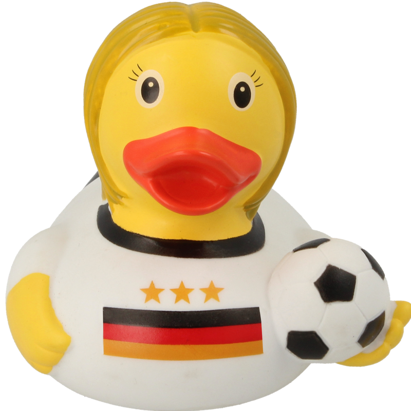 Fussballerin Nationalteam Ente Badeente Quietscheente Lilalu