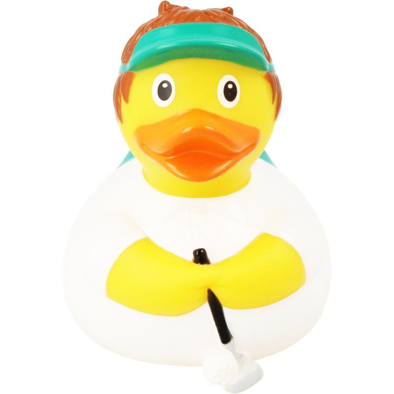 Golfer Ente Badeente Quietscheente Gummiente Lilalu