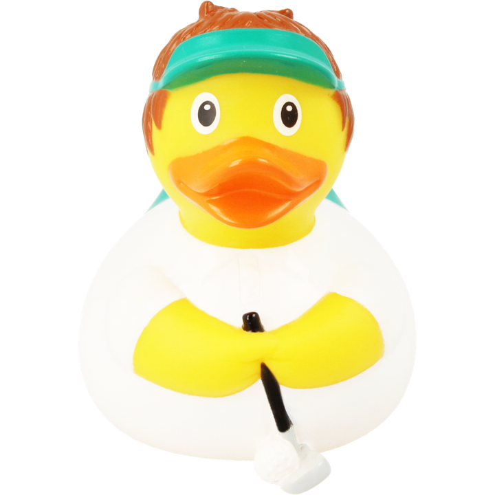 Golfer Ente Badeente Quietscheente Gummiente Lilalu