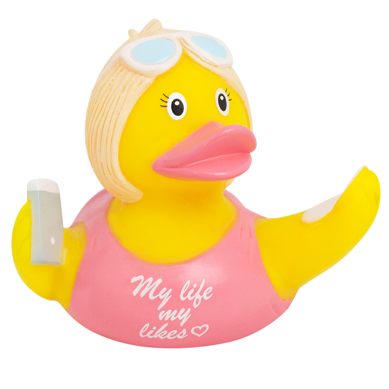 Influencerin Social Media Badeente Quietscheente Gummiente Lilalu