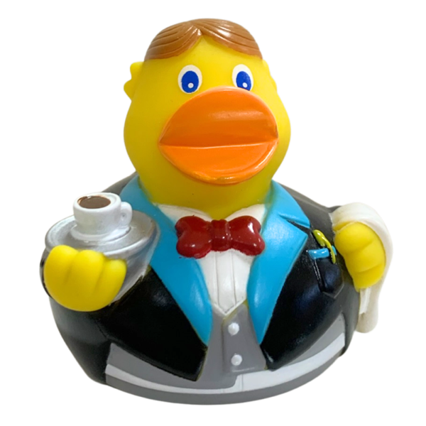 Kellner Ente Badeente Quietscheente Gummiente Schnabels