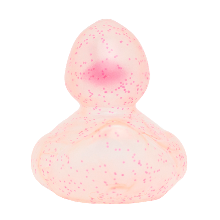 Glitzer Pink Konfetti Ente Badeente Quietscheente Gummiente Lilalu