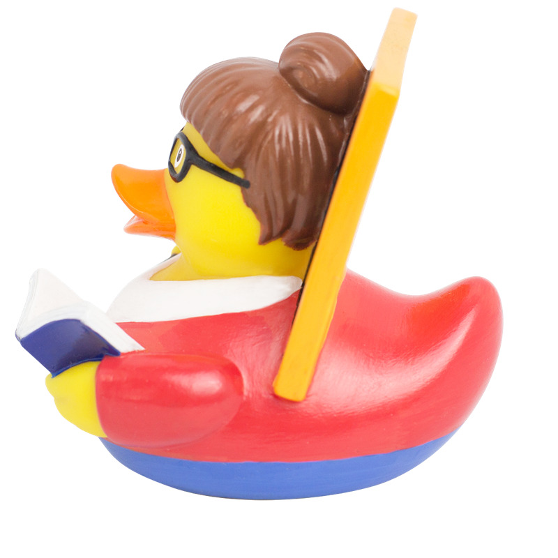Lehrerin Schule Ente Badeente Quietscheente Gummiente Lilalu