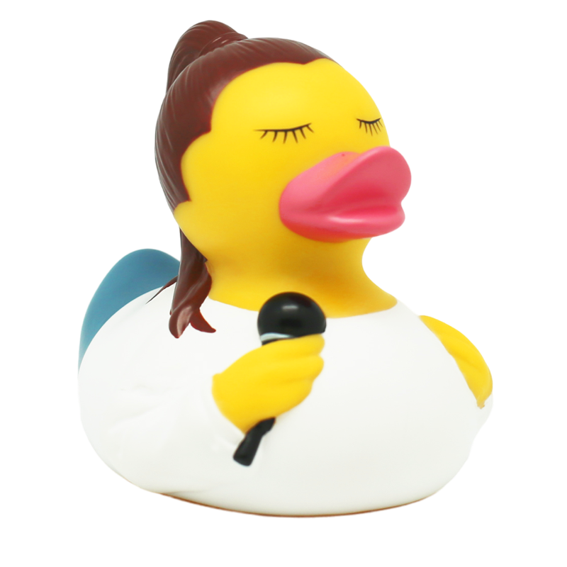 Sängerin Singen Ente Badeente Quietscheente Gummiente Lilalu