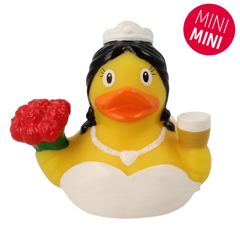 Mini Braut Ente Badeente Quietscheente Lilalu