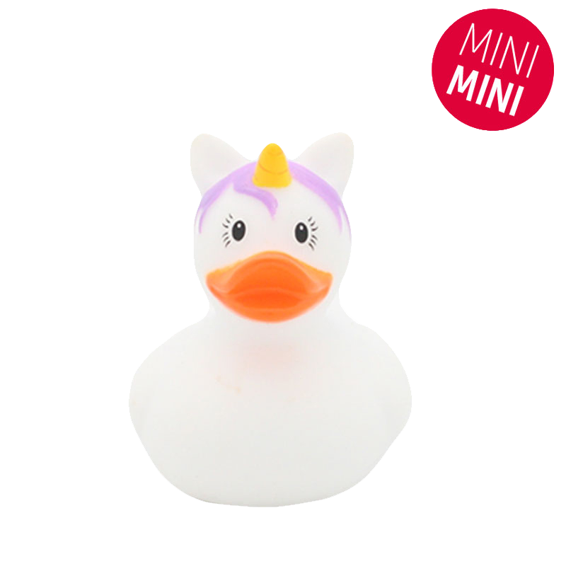 Mini Einhorn Weiss Ente Badeente Quietscheente Lilalu