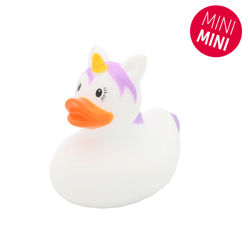 Mini Einhorn Weiss Ente Badeente Quietscheente Lilalu