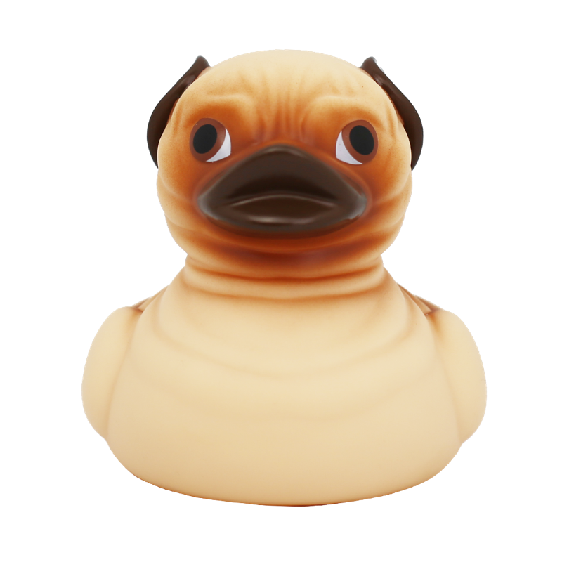 Mops Hund Ente Badeente Quietscheente Lilalu