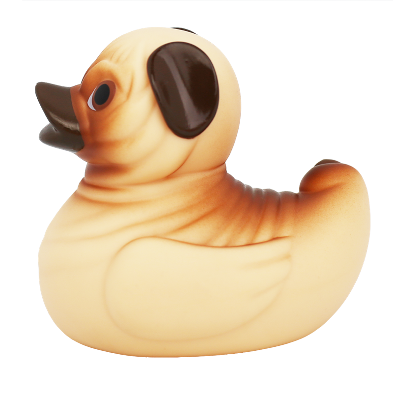 Mops Hund Ente Badeente Quietscheente Lilalu