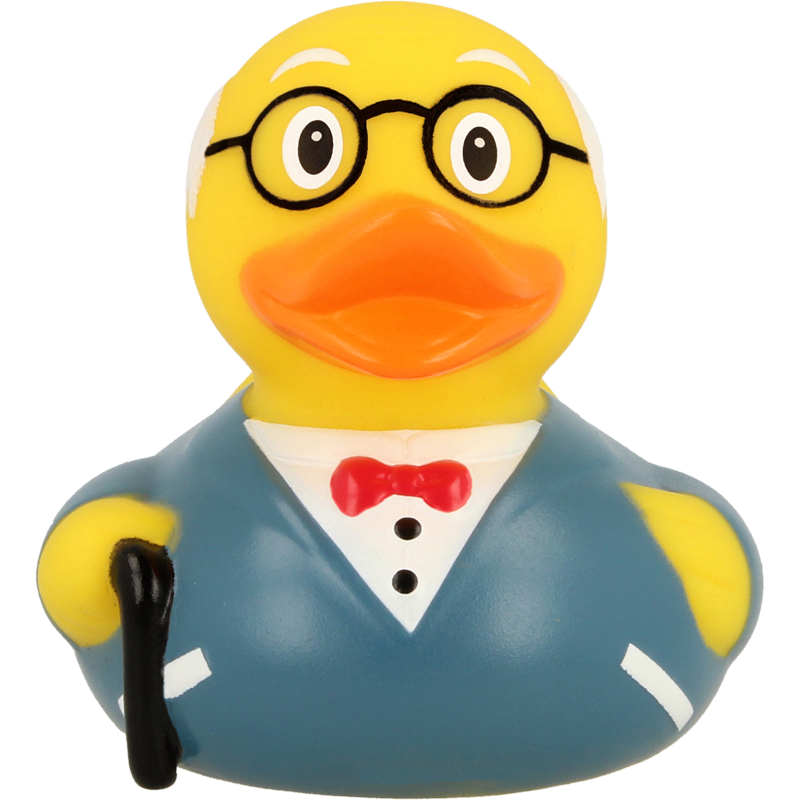 Opa Großvater Ente Badeente Quietscheente Gummiente Lilalu
