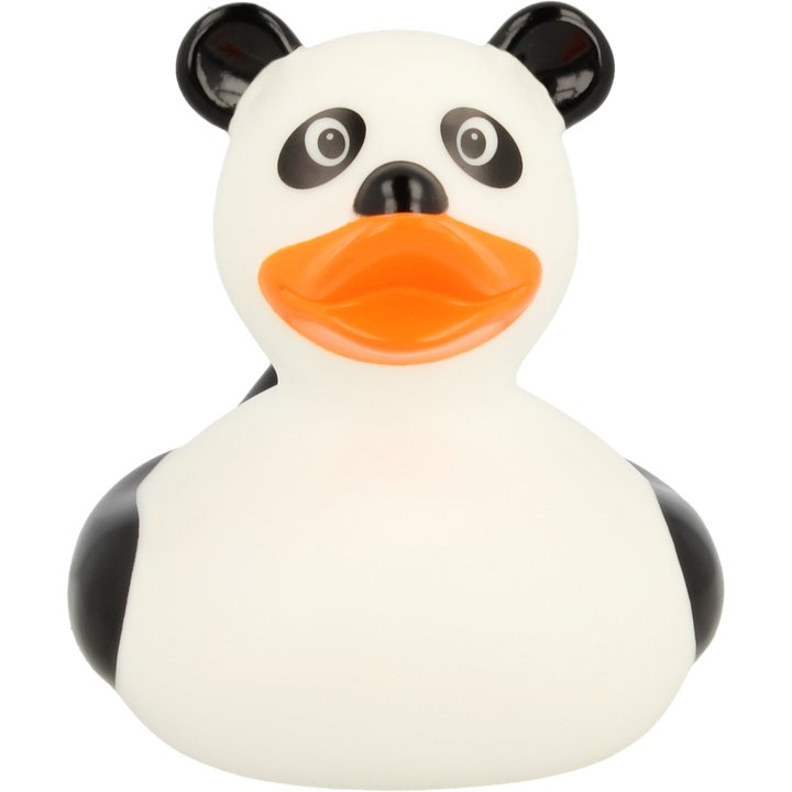 Panda Ente Badeente Quietscheente Gummiente Lilalu