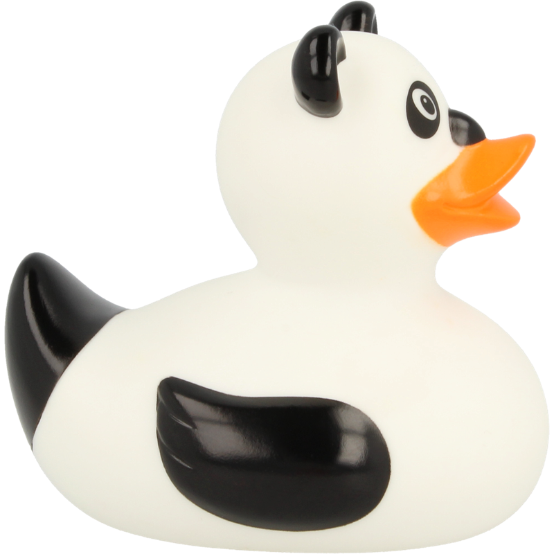 Panda Ente Badeente Quietscheente Gummiente Lilalu