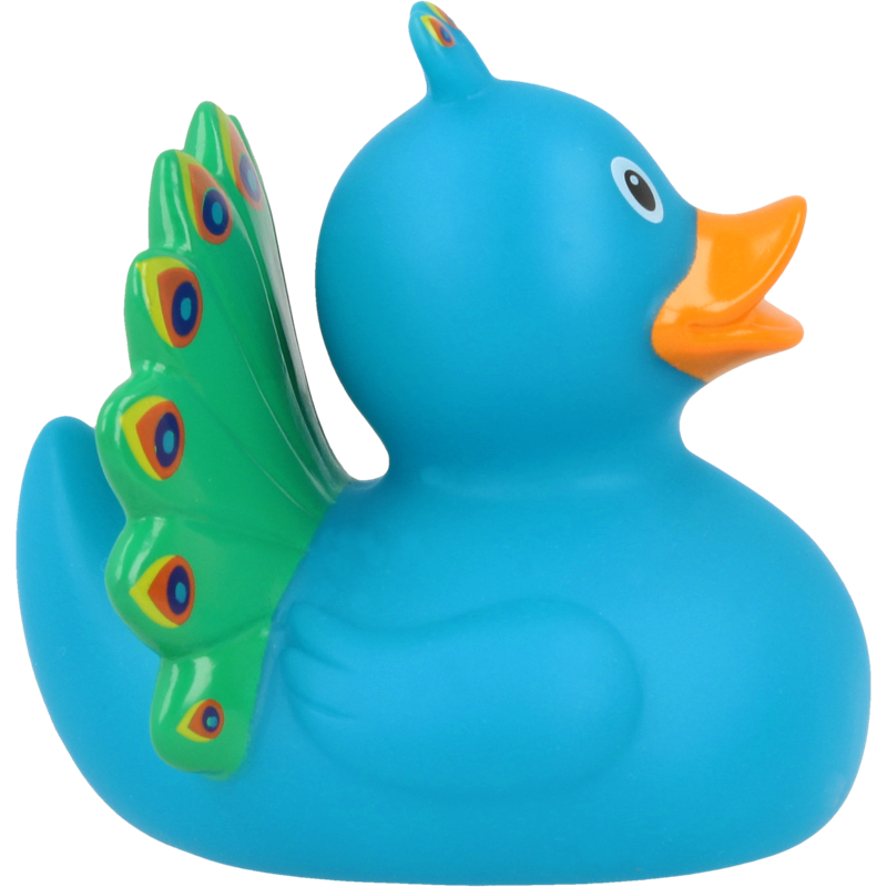 Pfau Ente Badeente Quietscheente Gummiente Lilalu