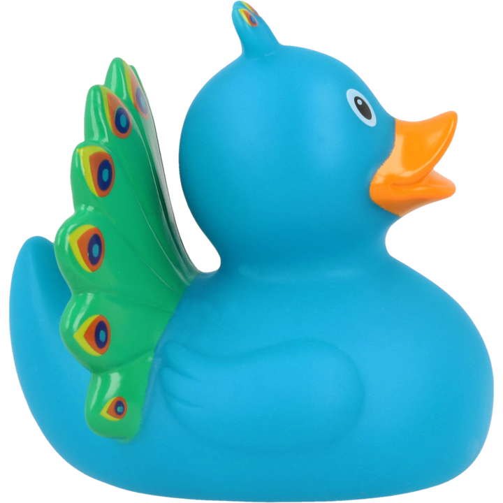 Pfau Ente Badeente Quietscheente Gummiente Lilalu