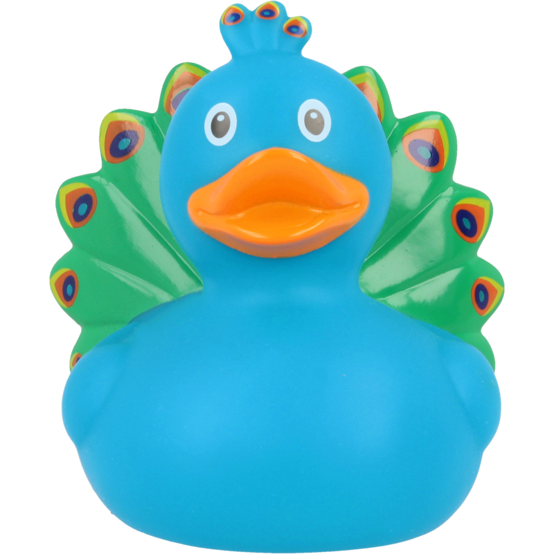 Pfau Ente Badeente Quietscheente Gummiente Lilalu